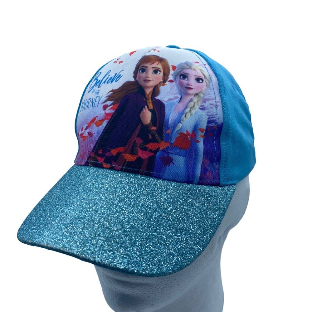 Disney Frozen II Believe In‎ The Journey Girls Cap Glittery Brim Anna Elsa NWOT